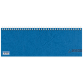 Querterminbuch 2026 | 297×105 mm, Karton, blau